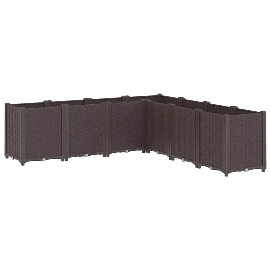Jardinière marron 160x160x53 cm polypropylène - 2