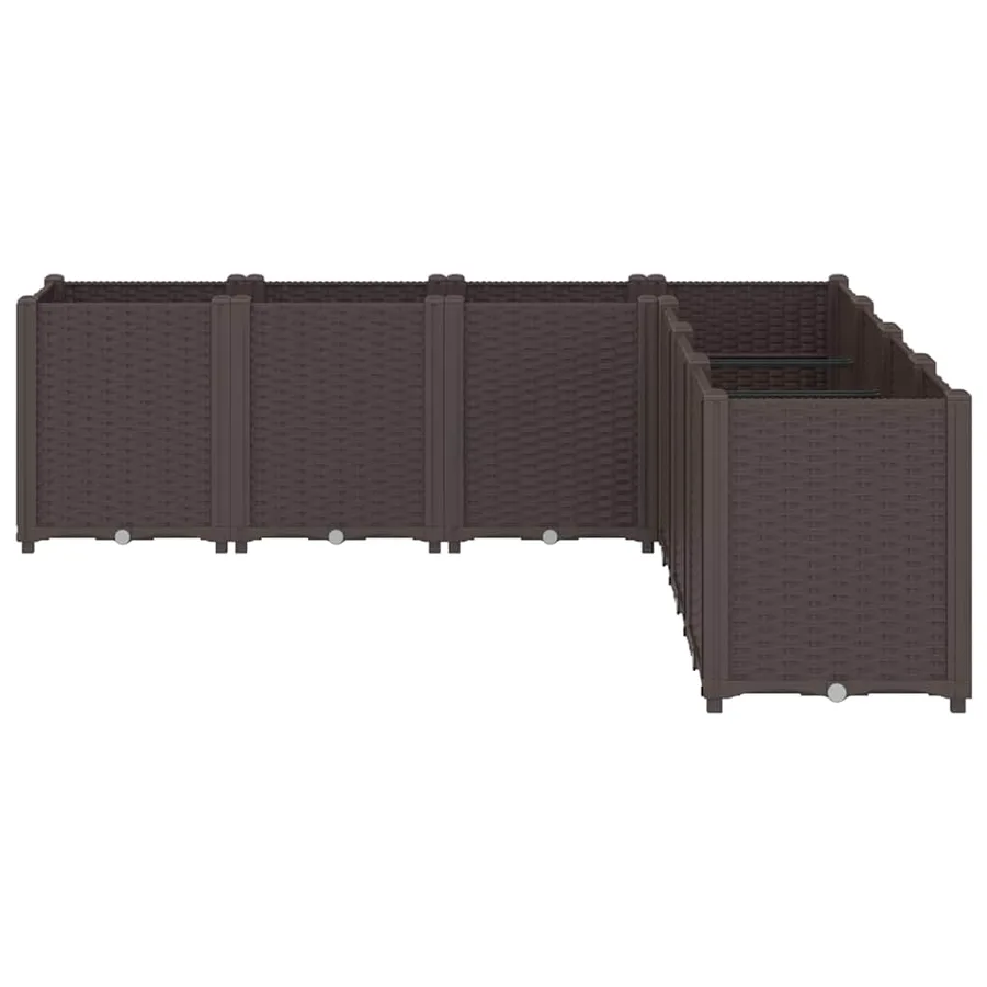 Jardinière marron 160x160x53 cm polypropylène - 3