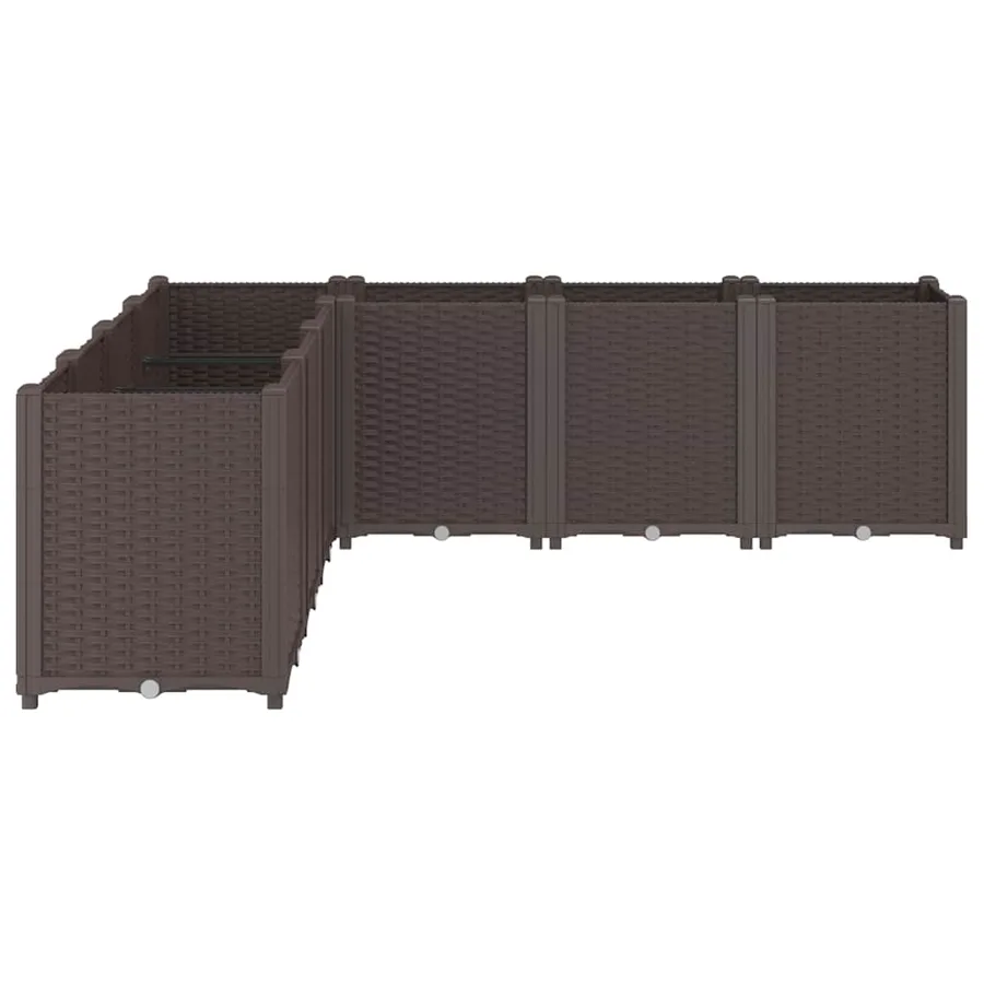 Jardinière marron 160x160x53 cm polypropylène - 4