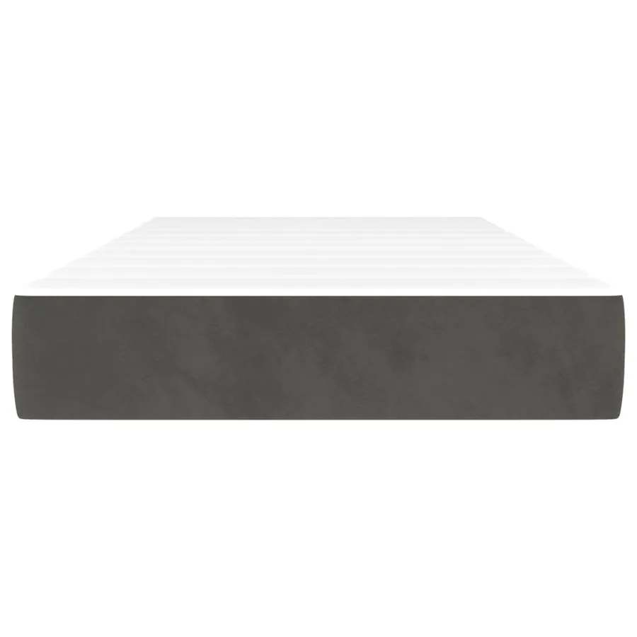 Matelas de lit à ressorts ensachés fermeté moyenne gris foncé 120x190x20 cm - 3