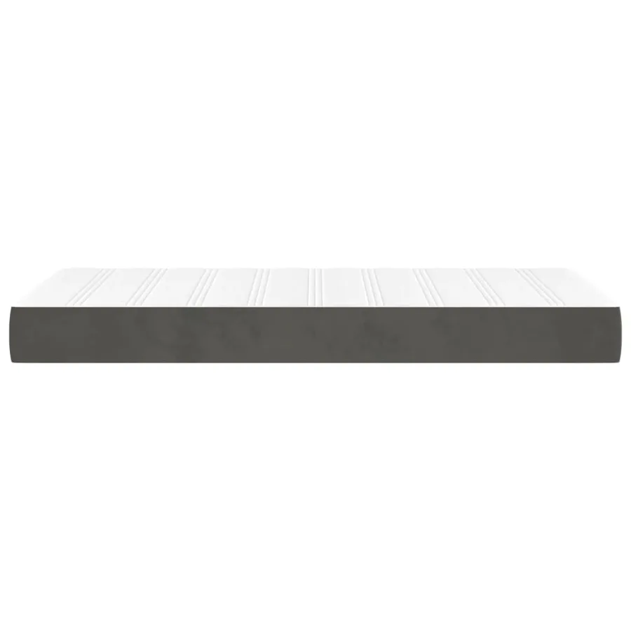 Matelas de lit à ressorts ensachés fermeté moyenne gris foncé 120x190x20 cm - 4