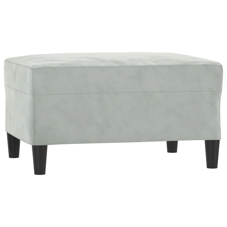 Ensemble de canapés 4 pcs avec coussins gris clair velours - 6