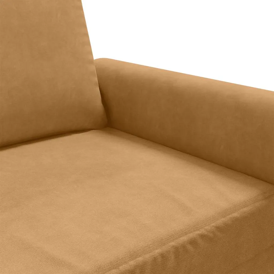 Canapé à 2 places Marron 120 cm Velours - 7