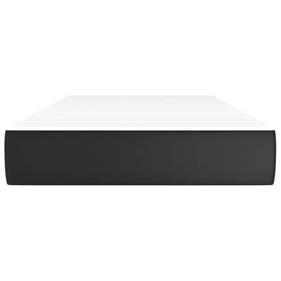 Matelas de lit à ressorts ensachés fermeté moyenne noir 120x190x20cm Similicuir - 3