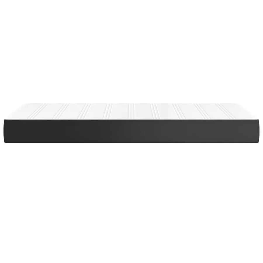 Matelas de lit à ressorts ensachés fermeté moyenne noir 120x190x20cm Similicuir - 4