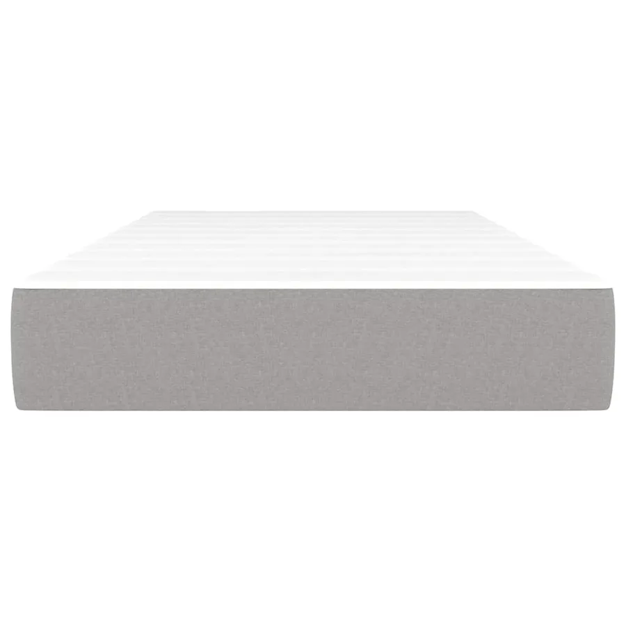 Matelas de lit à ressorts ensachés fermeté moyenne gris clair 120x190x20 cm - 3