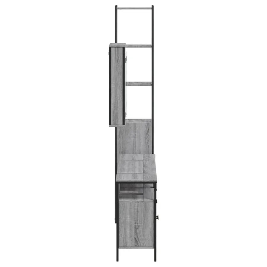 Ensemble de meubles de salle de bain 4 pcs Sonoma gris - 7