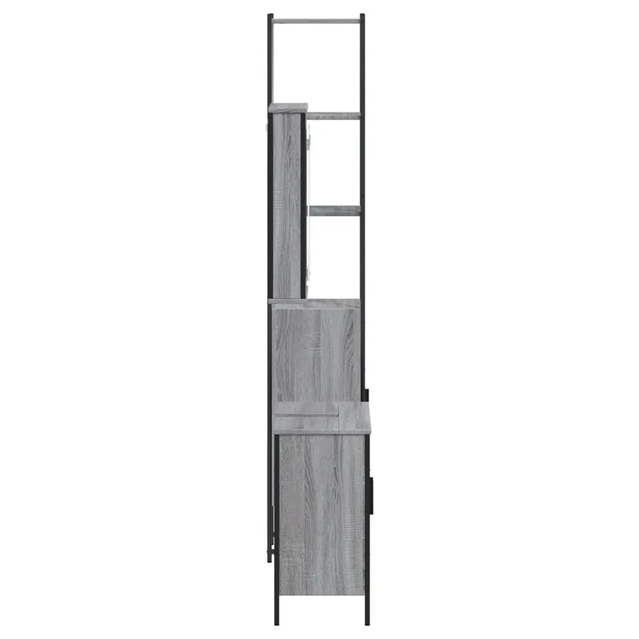 Ensemble de meubles de salle de bain 3 pcs Sonoma gris - 7