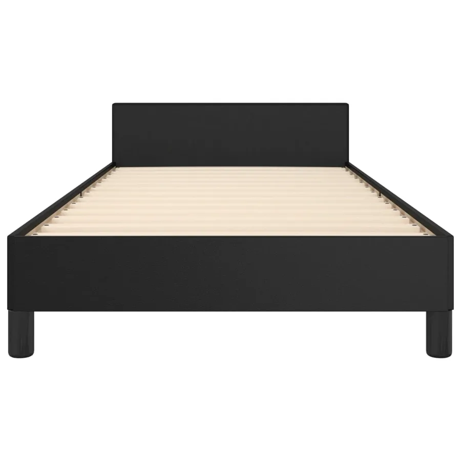 Cadre de lit sans matelas noir 90x200 cm similicuir - 6