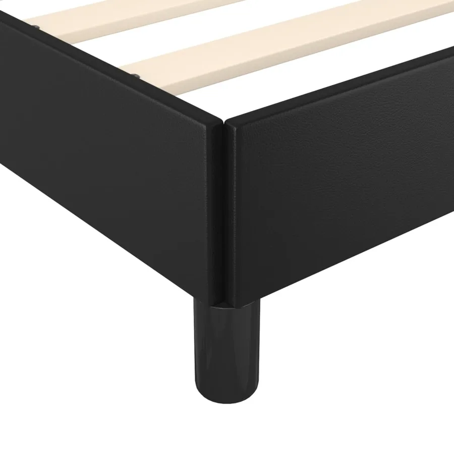 Cadre de lit sans matelas noir 90x200 cm similicuir - 8