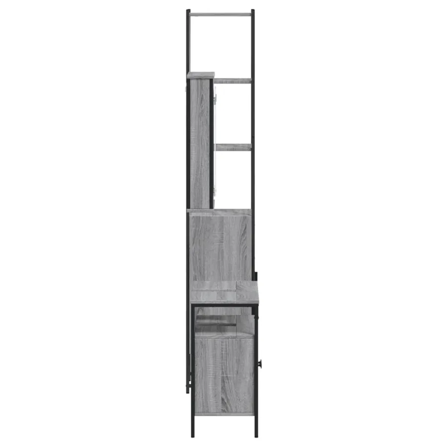 Ensemble de meubles de salle de bain 3 pcs Sonoma gris - 7