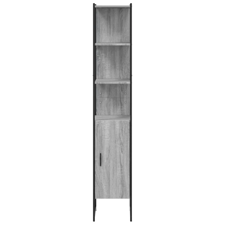 Armoire de salle de bain sonoma gris bois d'ingénierie - 6