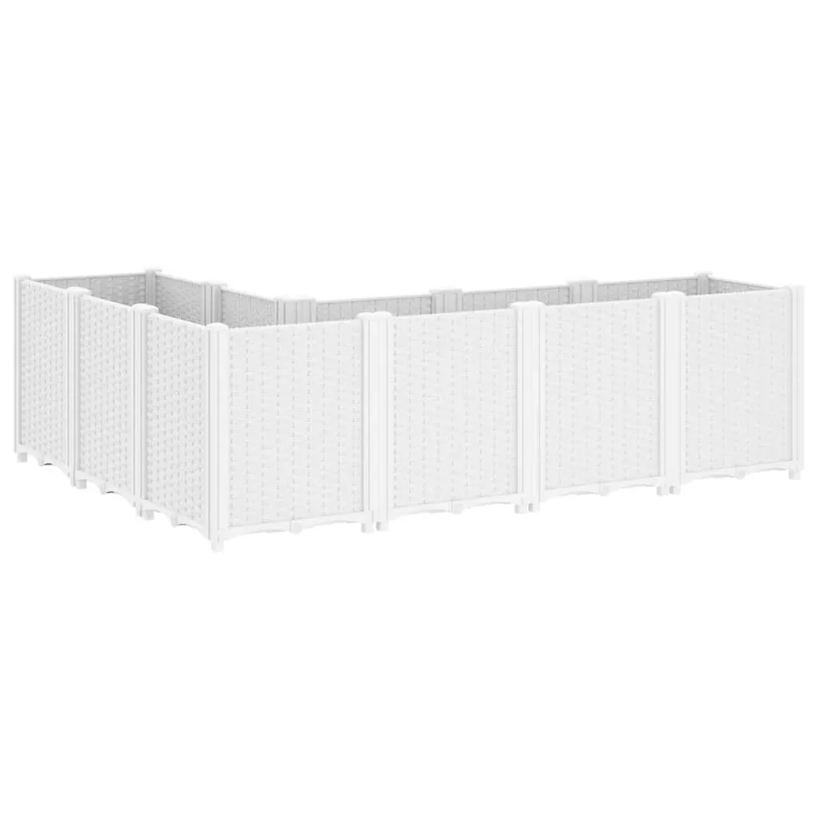Jardinière blanc 160x120x53 cm polypropylène - 5