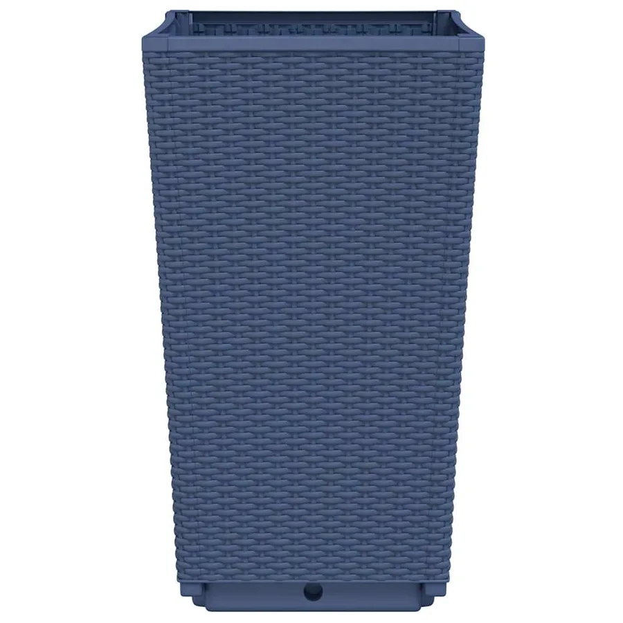 Jardinières 4 pcs bleu gris 32,5x32,5x57 cm PP - 5