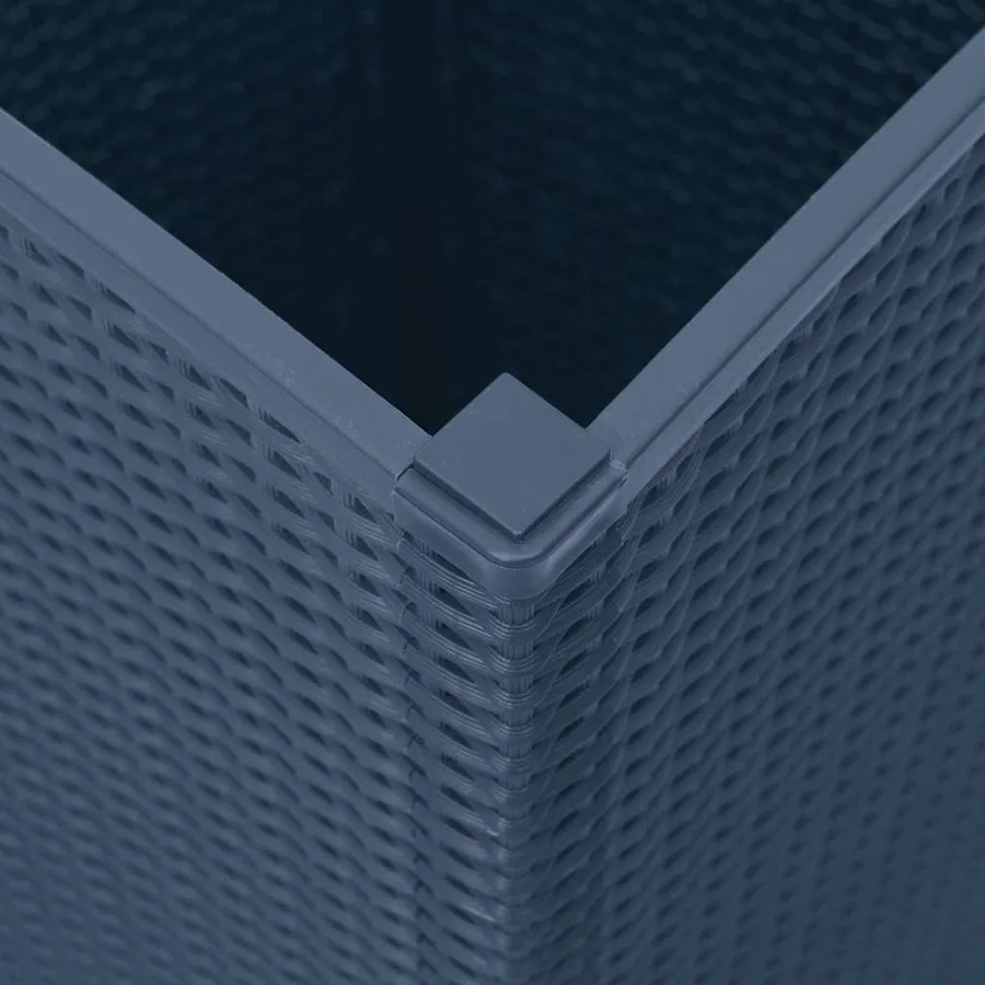 Jardinières 4 pcs bleu gris 32,5x32,5x57 cm PP - 8