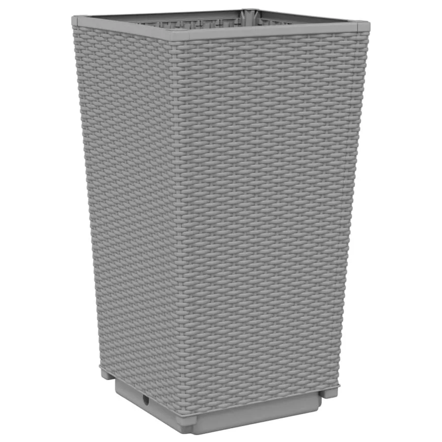 Jardinières 2 pcs gris clair 32,5x32,5x57 cm polypropylène - 4