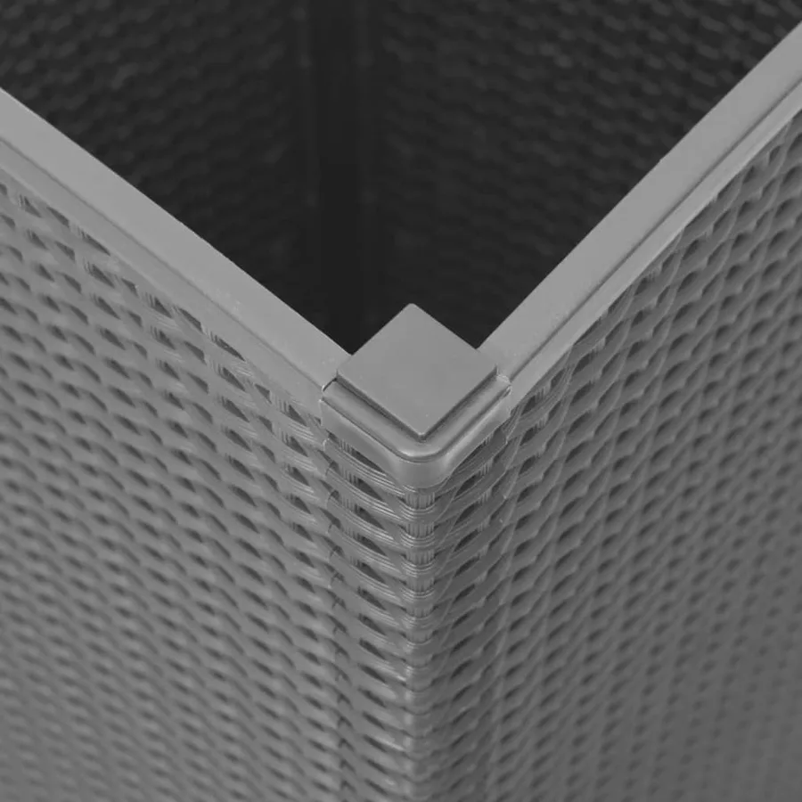 Jardinières 2 pcs gris clair 32,5x32,5x57 cm polypropylène - 8