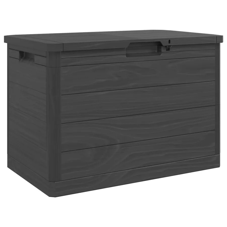 Boîte à coussins d'extérieur anthracite 77,5x44,5x53 cm PP - 2