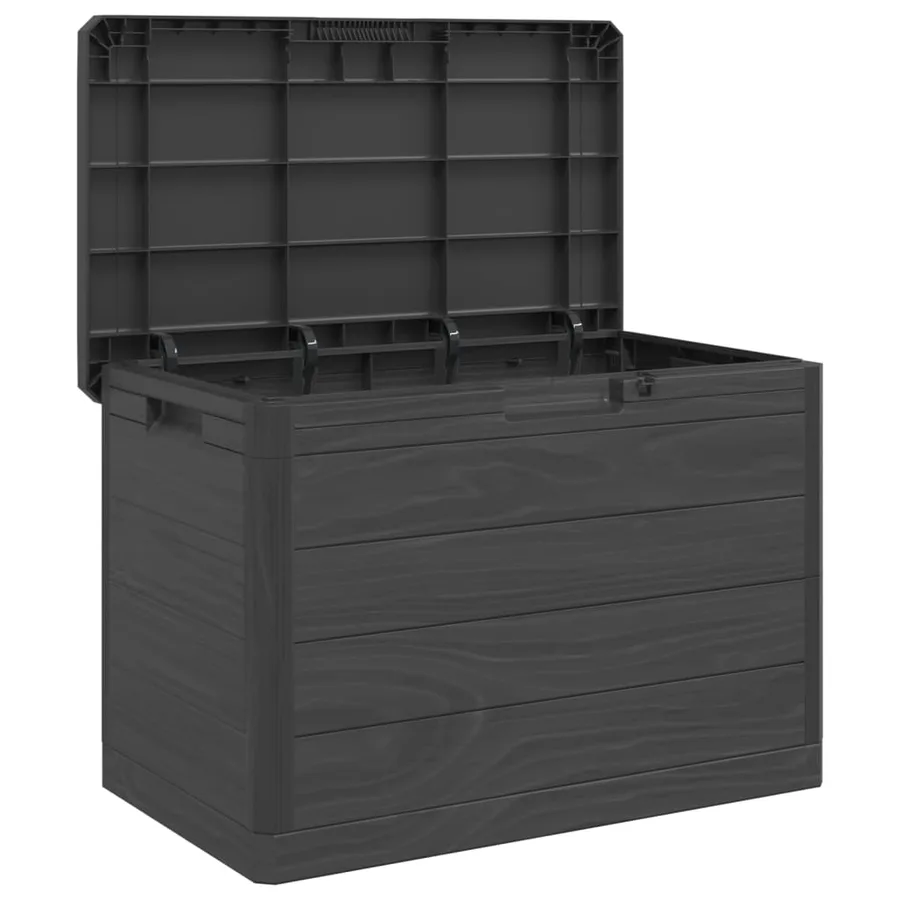 Boîte à coussins d'extérieur anthracite 77,5x44,5x53 cm PP - 8