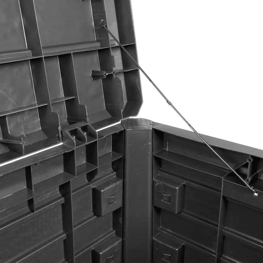 Boîte à coussins d'extérieur anthracite polypropylène - 10