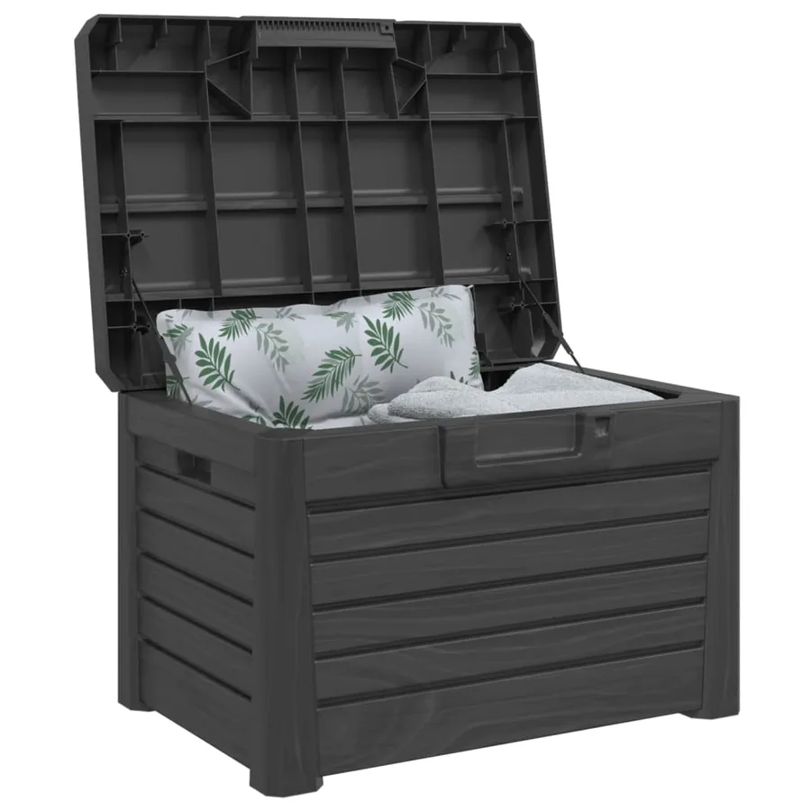 Boîte à coussins d'extérieur anthracite polypropylène - 4