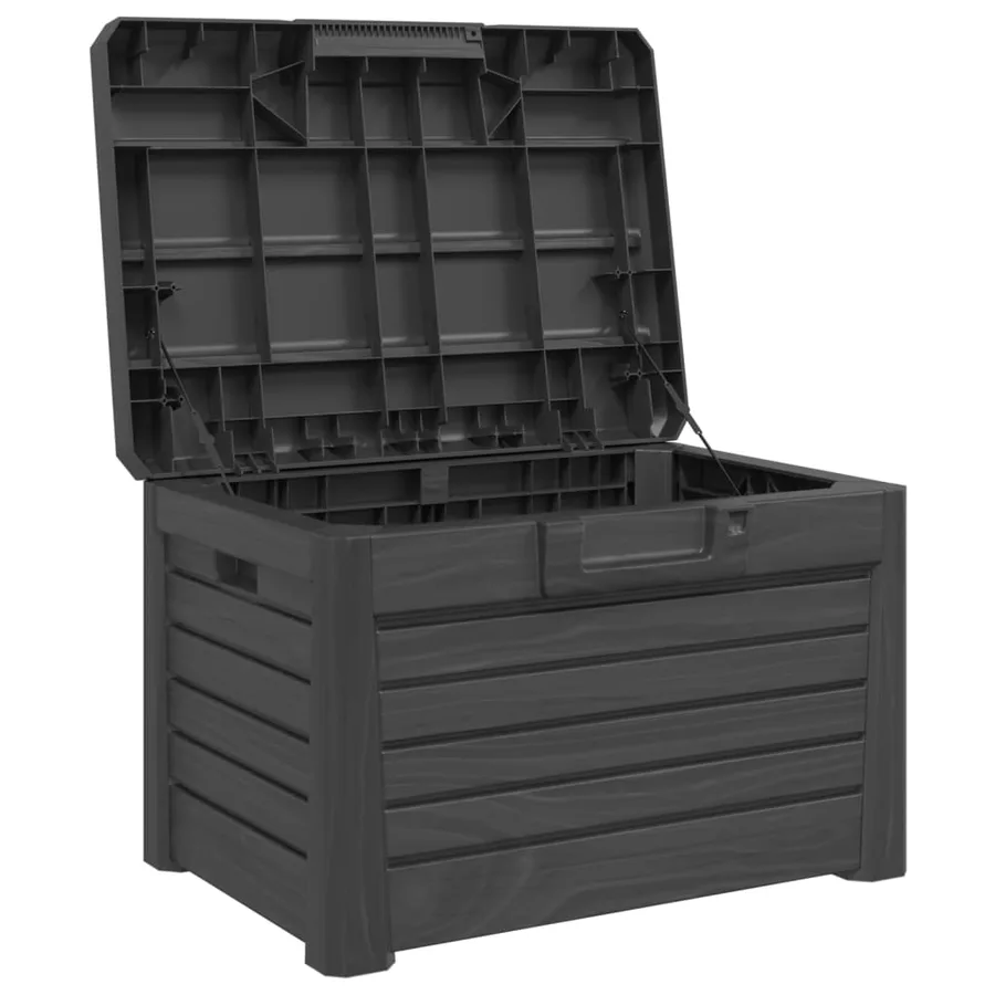 Boîte à coussins d'extérieur anthracite polypropylène - 8
