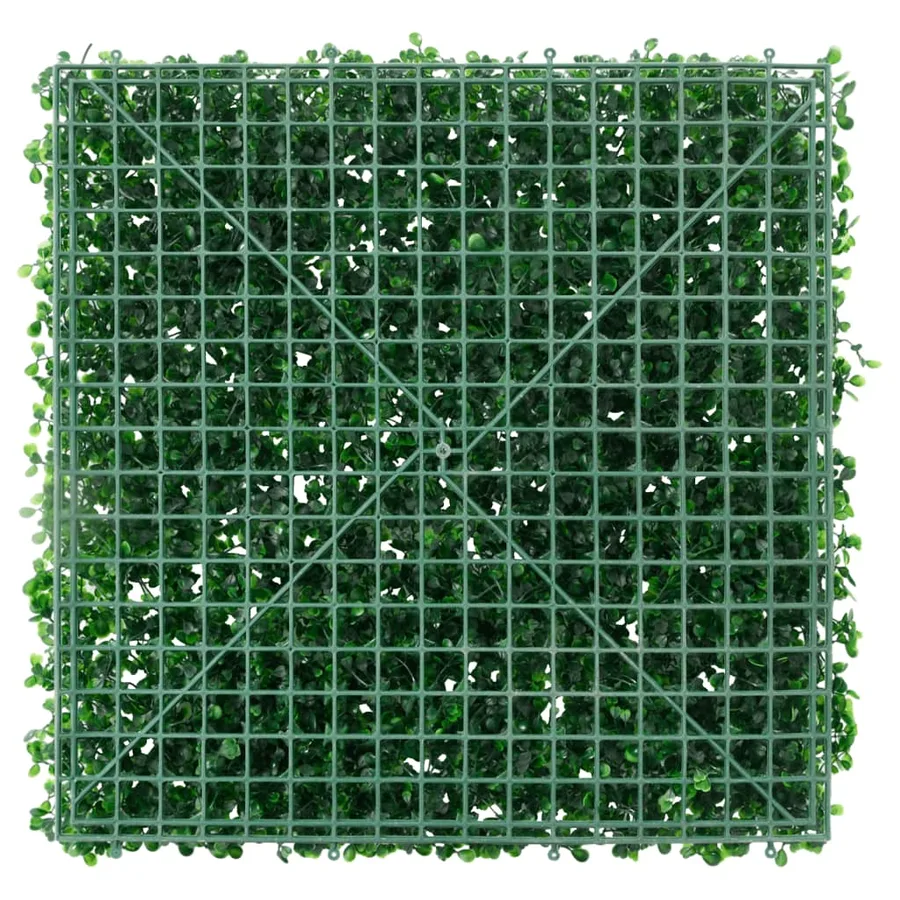 Clôture à feuilles d’arbustes artificiels 24 pcs vert 50x50 cm - 4