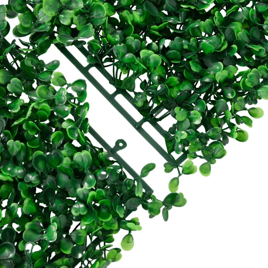 Clôture à feuilles d’arbustes artificiels 24 pcs vert 50x50 cm - 5