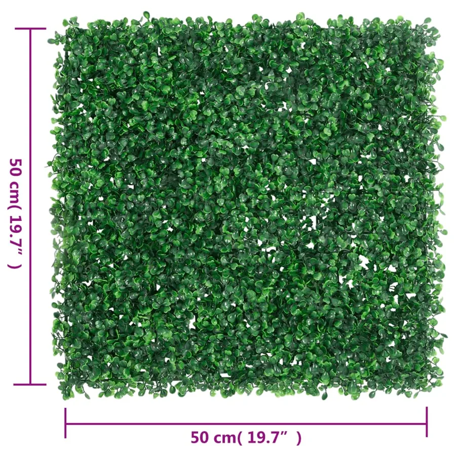 Clôture à feuilles d’arbustes artificiels 24 pcs vert 50x50 cm - 8