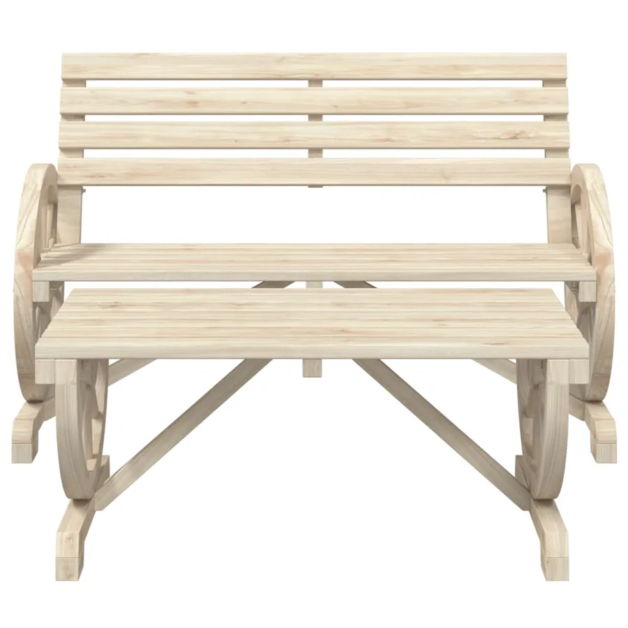 Salon de jardin 2 pcs bois de sapin massif - 3