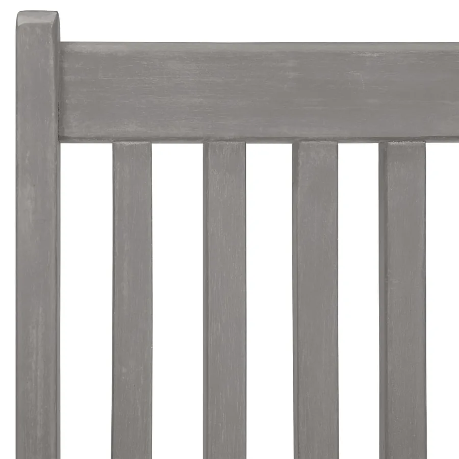 Chaises inclinables de jardin lot de 3 Gris Bois solide acacia - 8