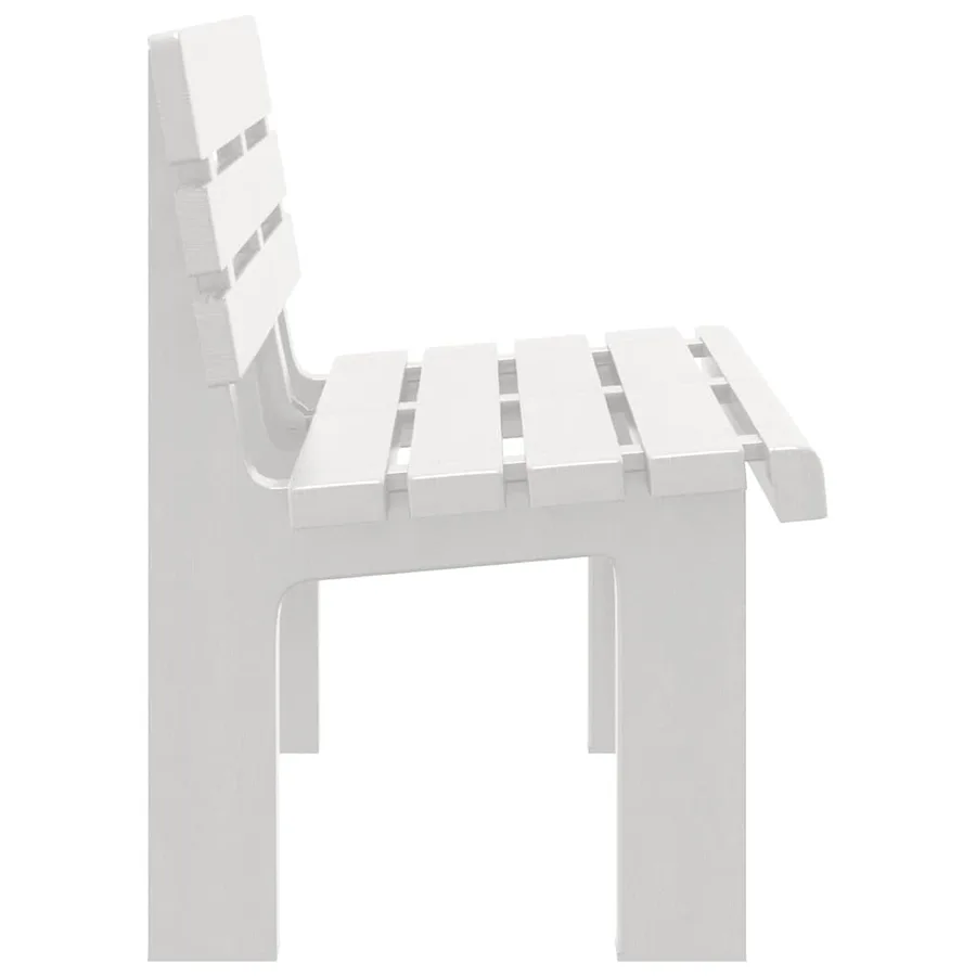 Banc de jardin blanc 110x52x71 cm polypropylène - 5