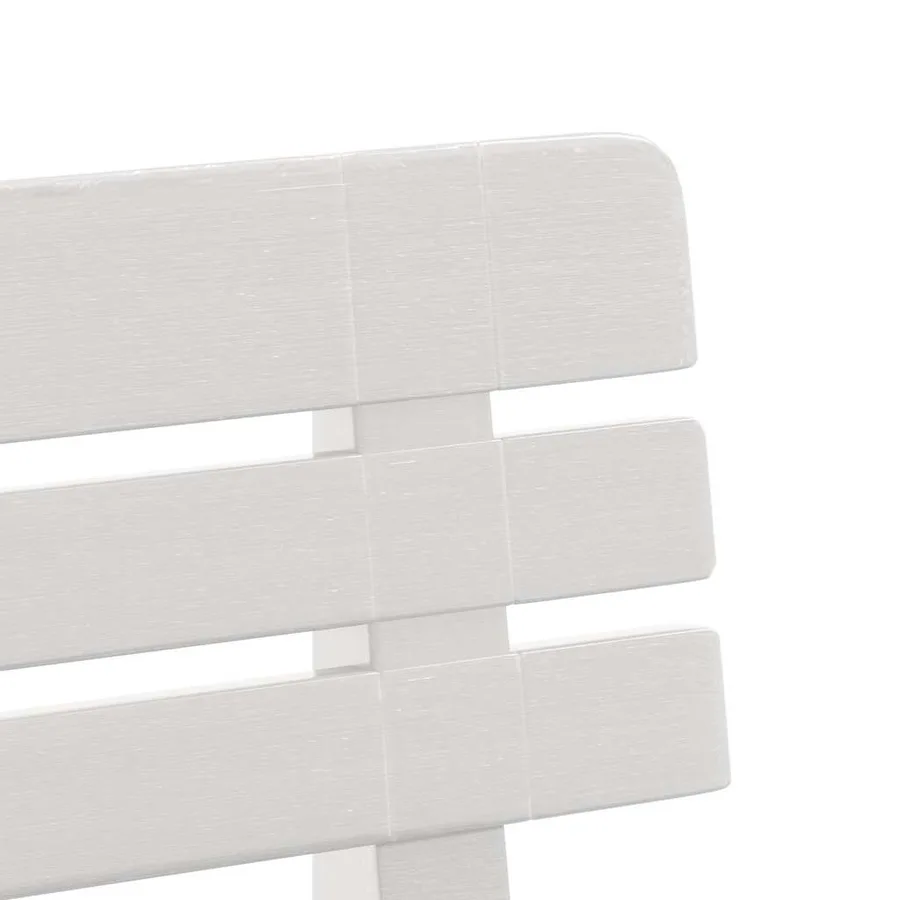 Banc de jardin blanc 110x52x71 cm polypropylène - 7