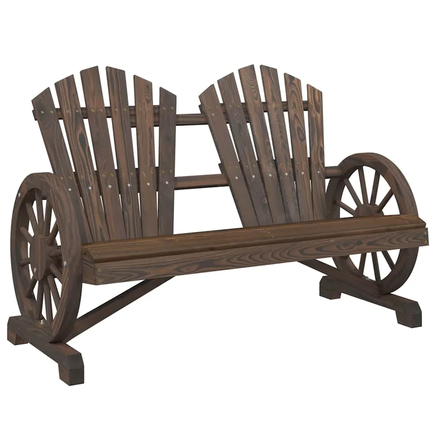 Chaise de jardin Adirondack 2 places bois de sapin massif - 2
