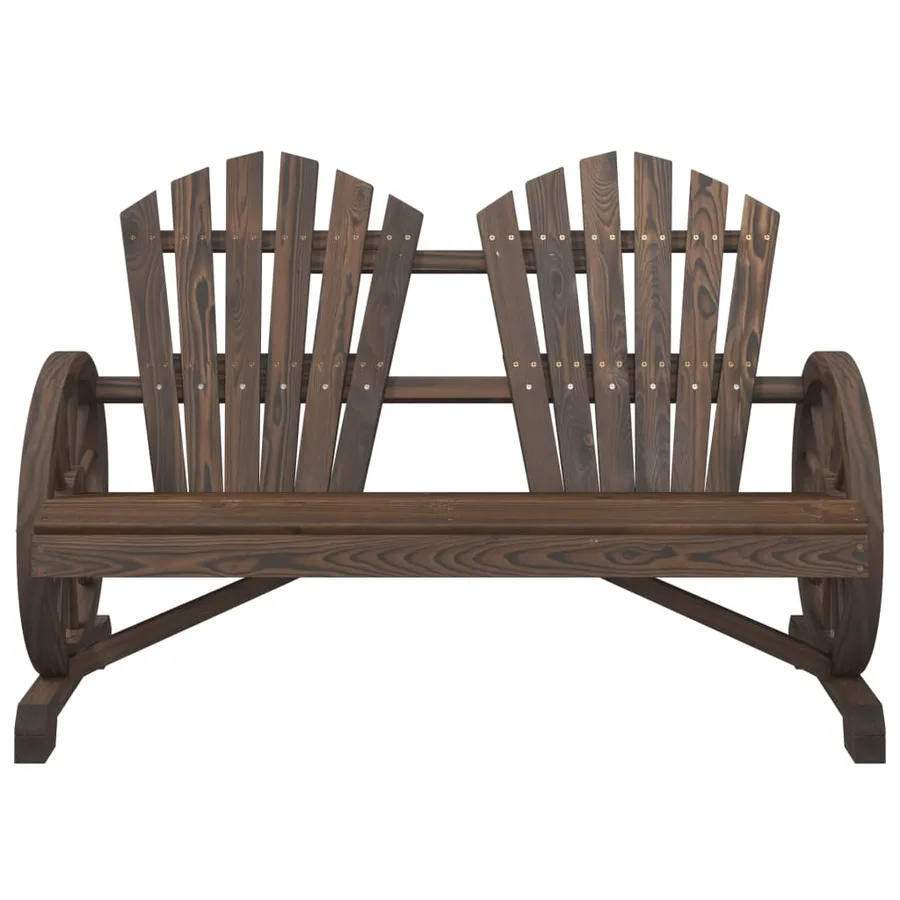 Chaise de jardin Adirondack 2 places bois de sapin massif - 4