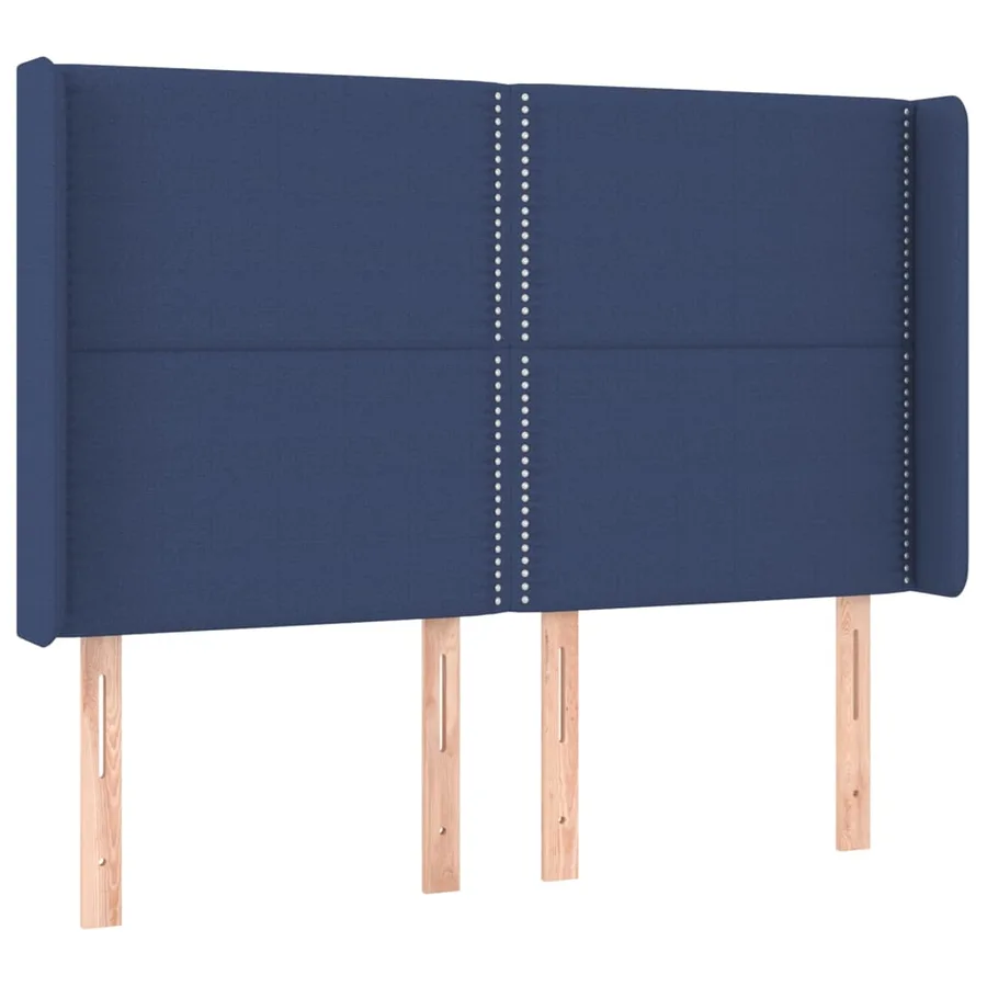 Tête de lit à LED Bleu 147x16x118/128 cm Tissu - 3