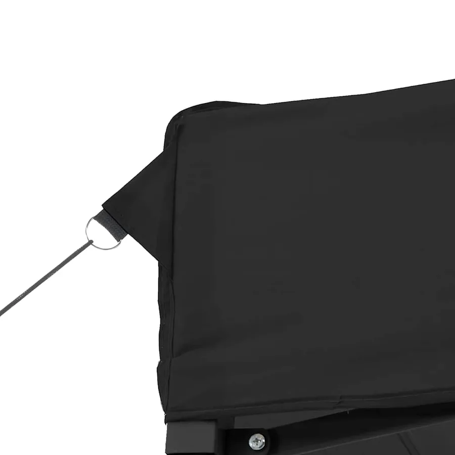 Tente de réception pliable escamotable 3 parois latérales noir - 7