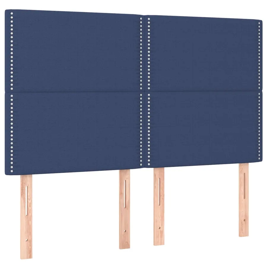 Sommier à lattes de lit avec matelas Bleu 140x200 cm Tissu - 6