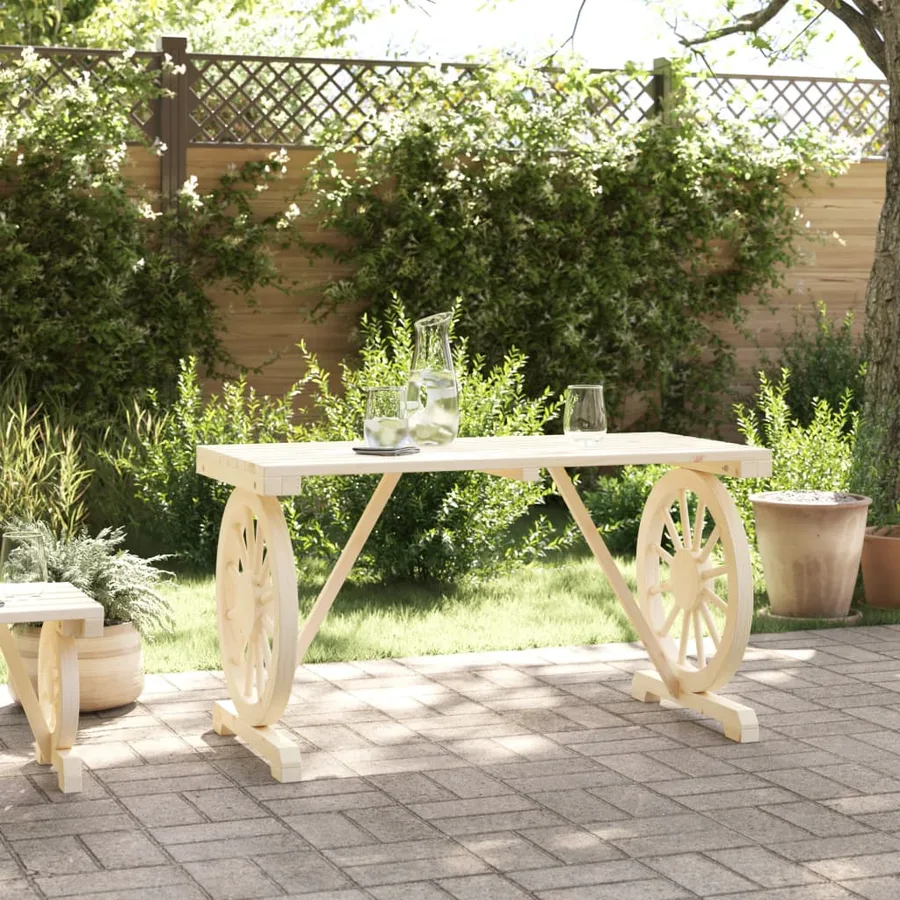 Table de jardin 115x55x65 cm bois de sapin massif - 3