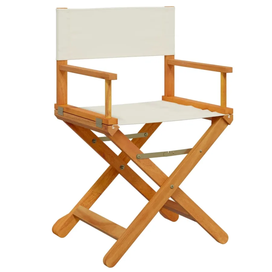 Chaises de jardin pliables lot de 4 blanc crème tissu - 4