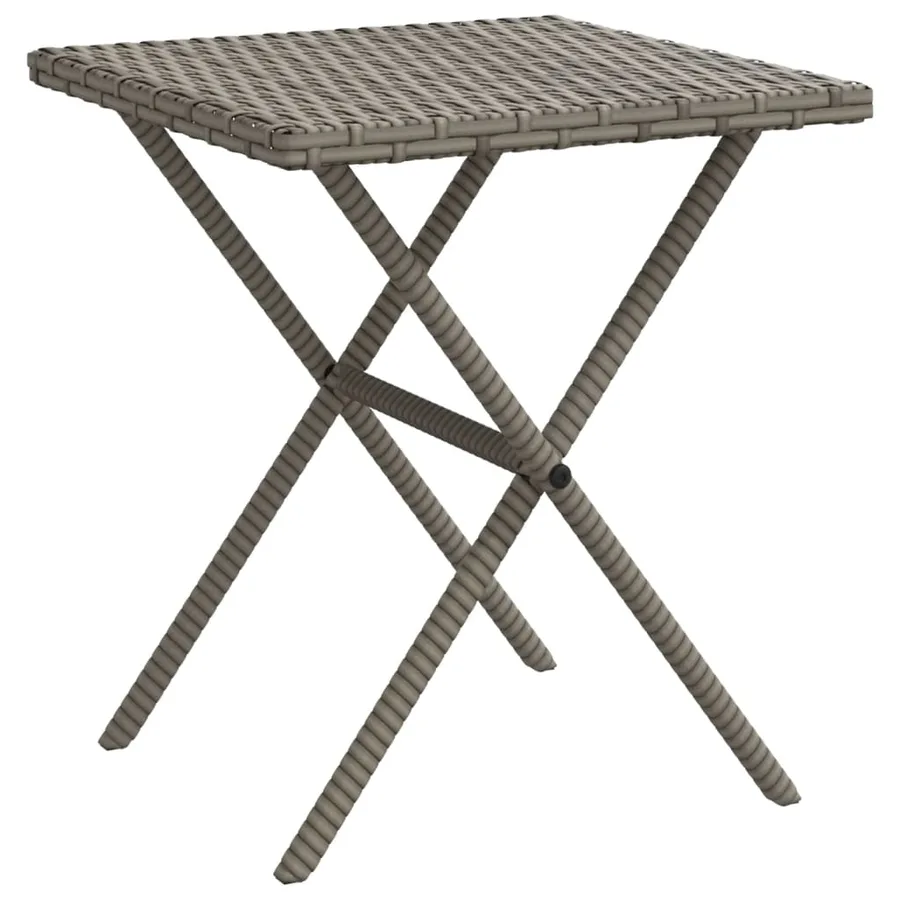 Chaises longues lot de 2 avec table gris résine tressée - 6