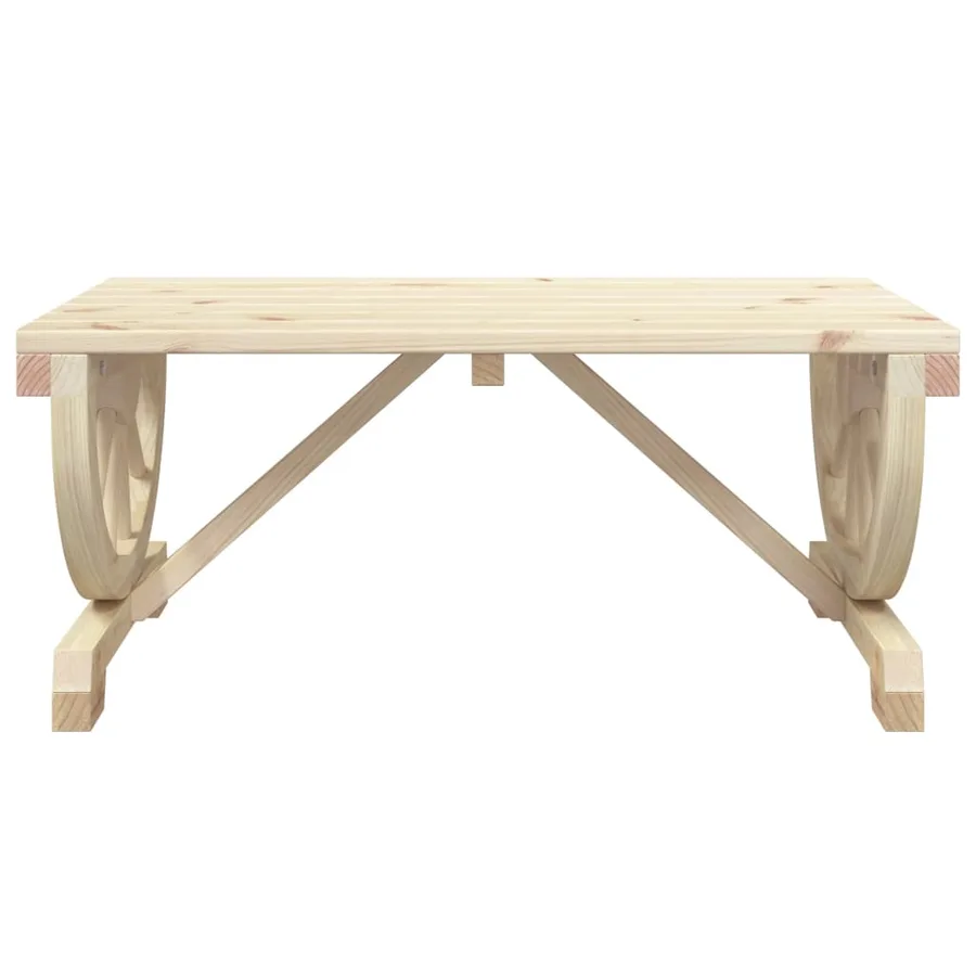 Table basse de jardin 90x50x40 cm bois de sapin massif - 4