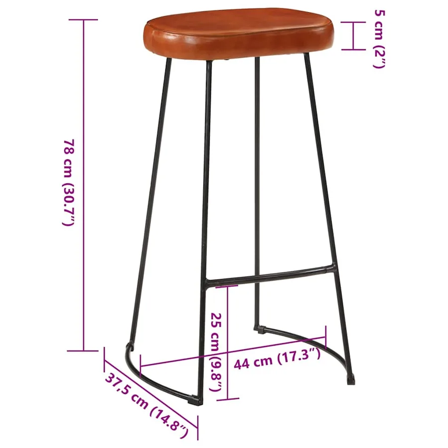 Ensemble de bar 7 pcs bois de manguier brut massif et métal - 16