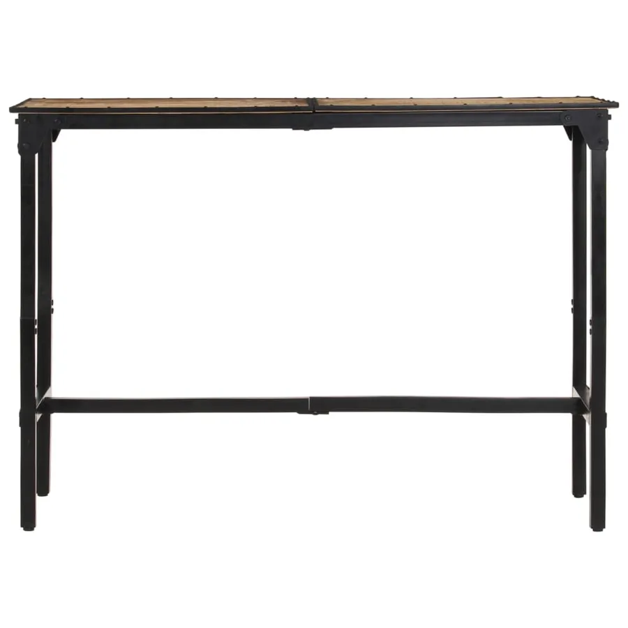 Ensemble de bar 7 pcs bois de manguier brut massif et métal - 8