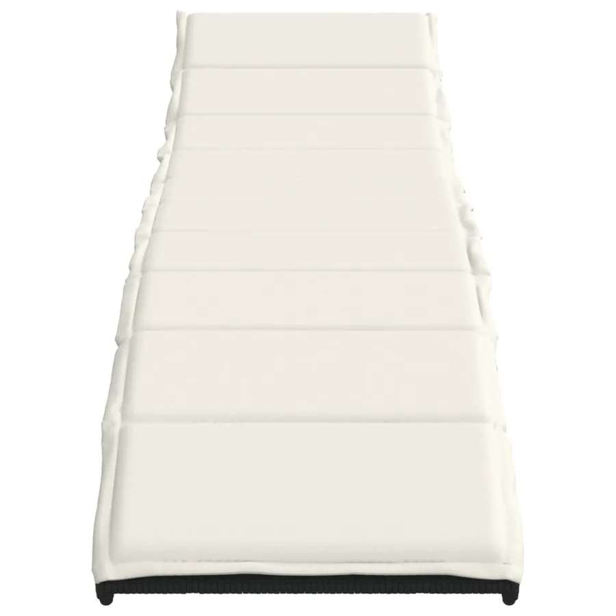 Chaises longues lot de 2 avec table noir résine tressée - 5