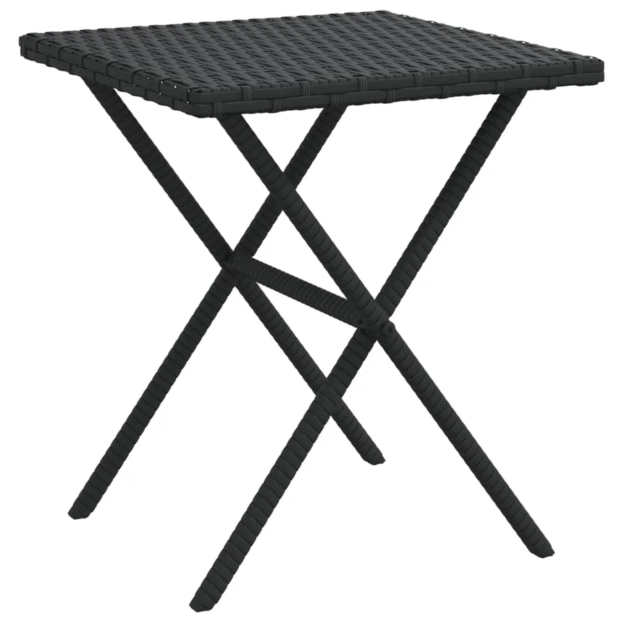 Chaises longues lot de 2 avec table noir résine tressée - 6