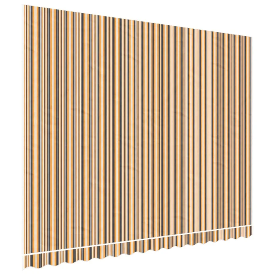 Tissu de remplacement pour auvent orange et noir 4x3 m polyester - 2