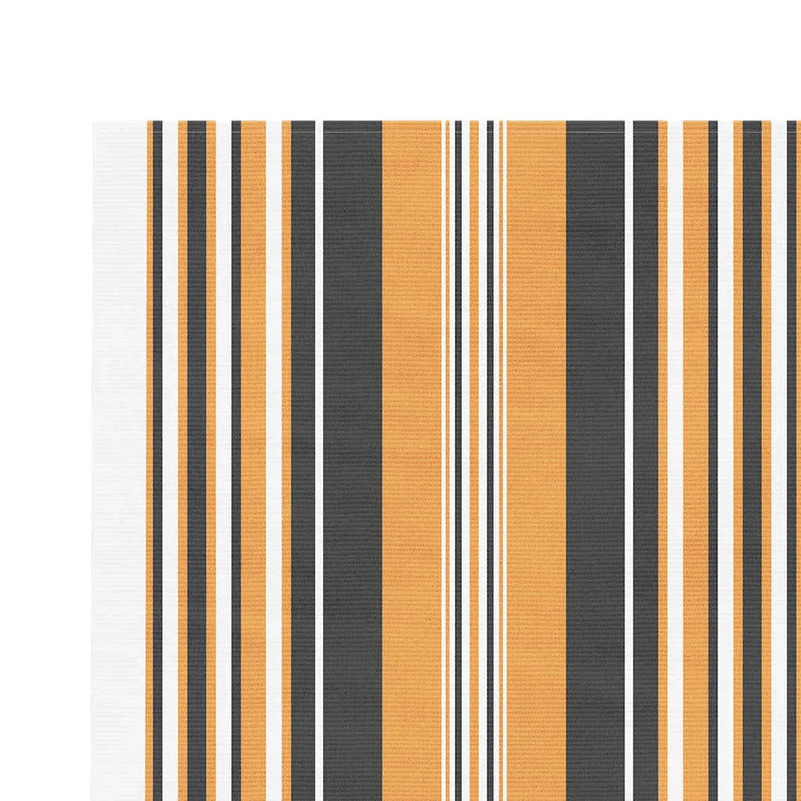Tissu de remplacement pour auvent orange et noir 4x3 m polyester - 4
