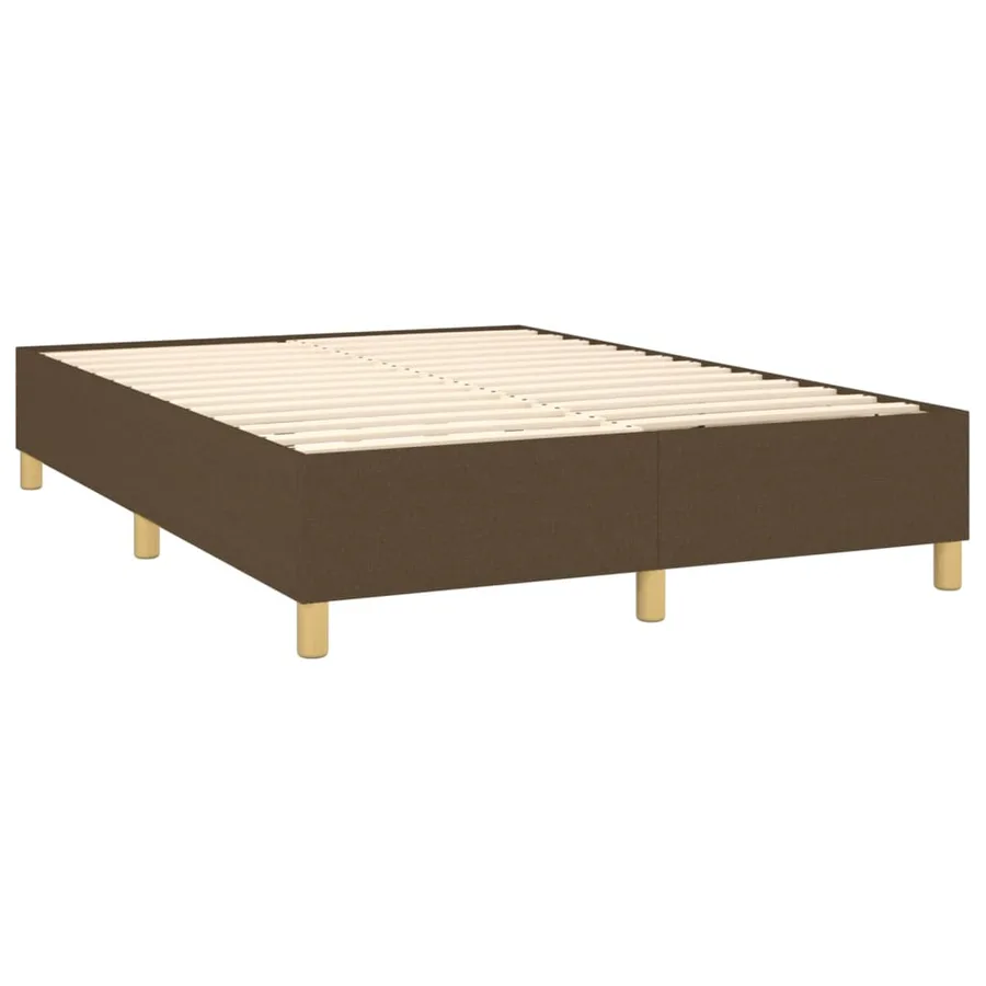 Sommier à lattes de lit matelas et LED Marron foncé 140x190 cm - 5