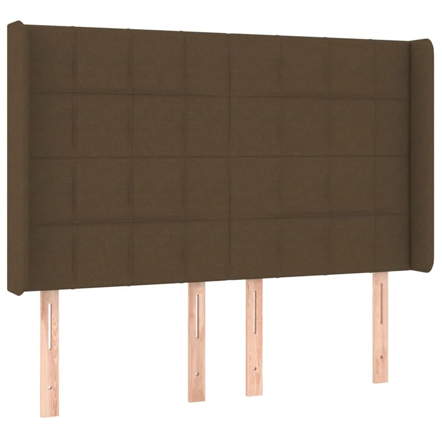 Sommier à lattes de lit matelas et LED Marron foncé 140x190 cm - 7